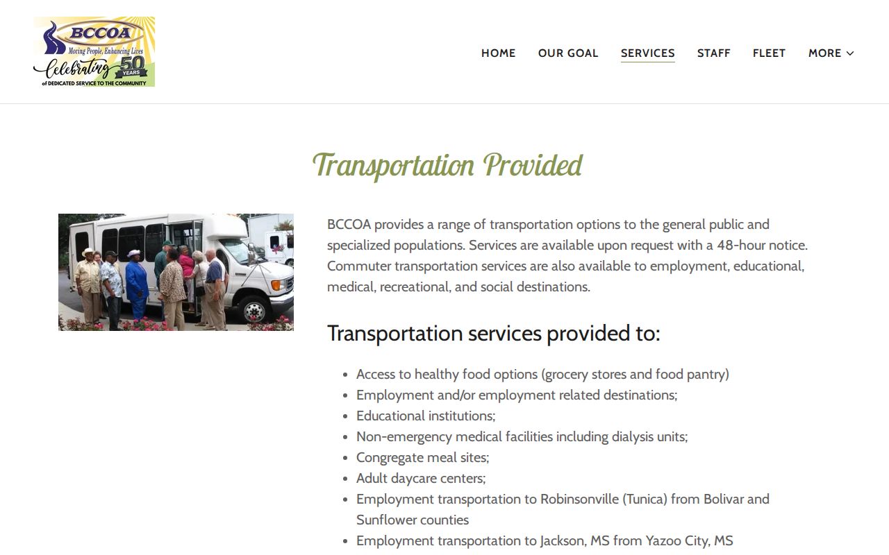 Transportation planning after a Bolivar County release