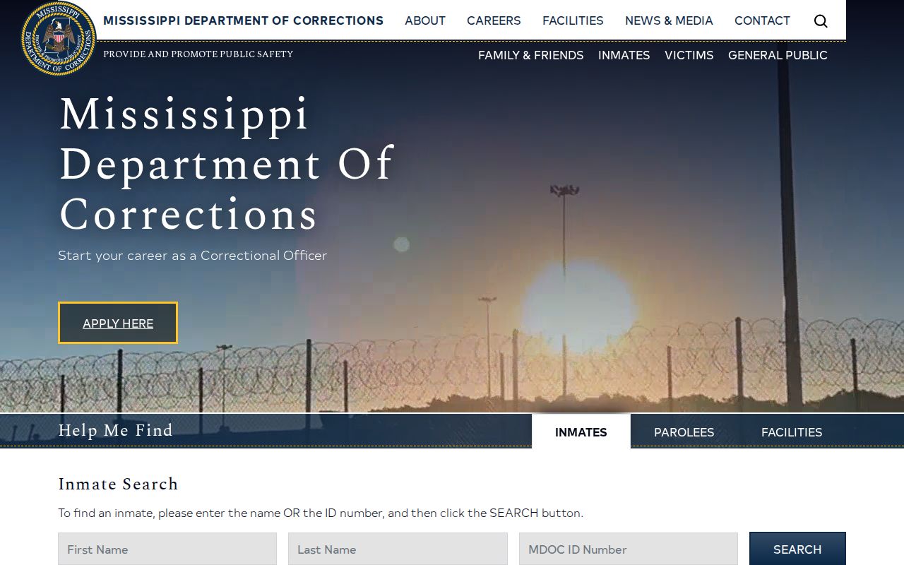 MDOC Bolivar County released inmate and parolee search